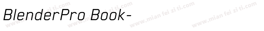 BlenderPro Book字体转换